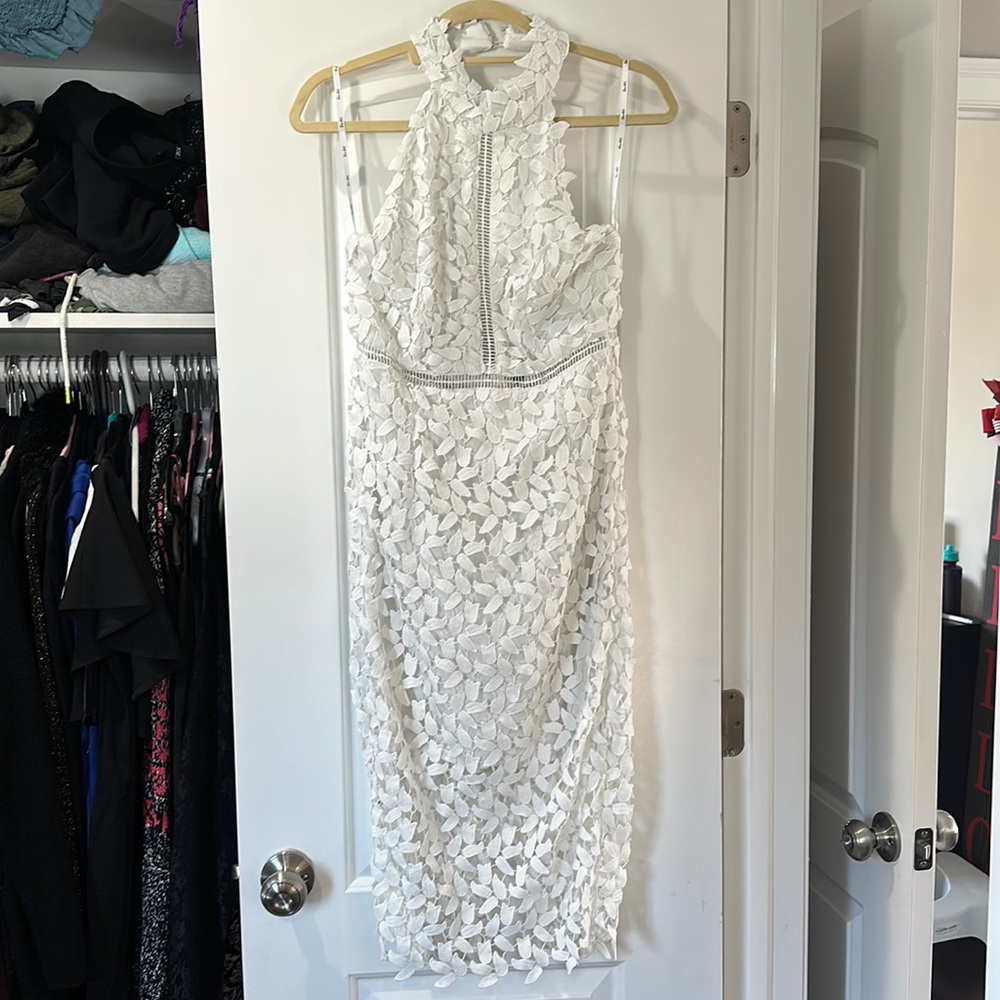 BRAND NEW WITH TAG BARDOT LACE HALTER DRESS